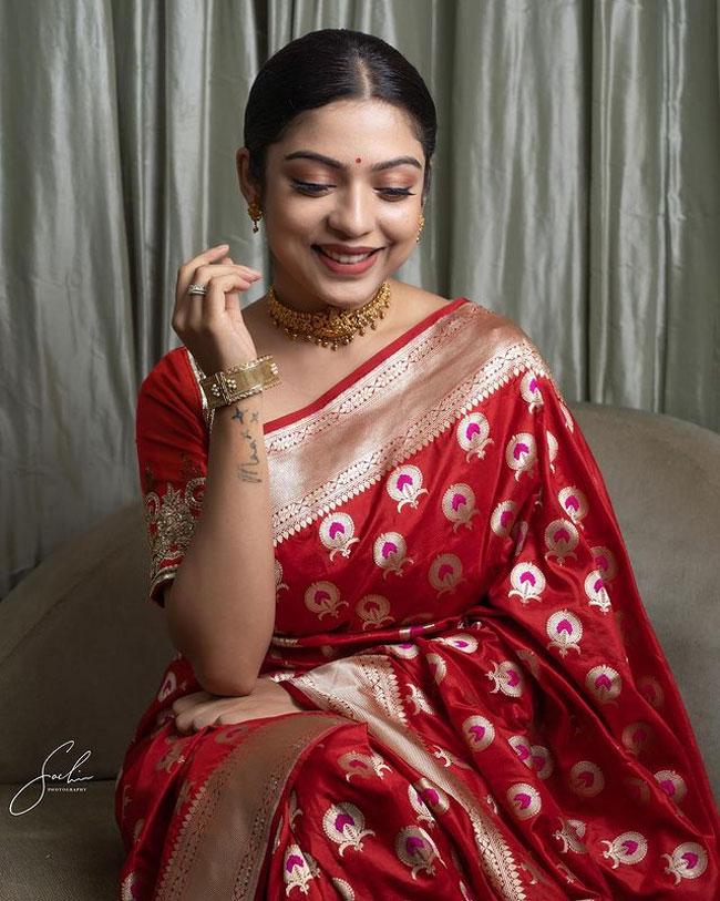 Adorable Pics Of Varsha Bollamma In Colorful Dress